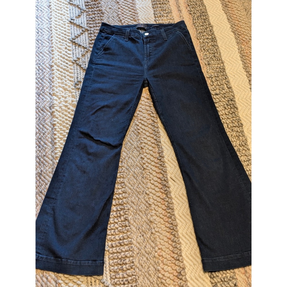 JEN7 by 7 For All Mankind Womens Trouser Jeans Dark Wash Wide Leg, Size 6